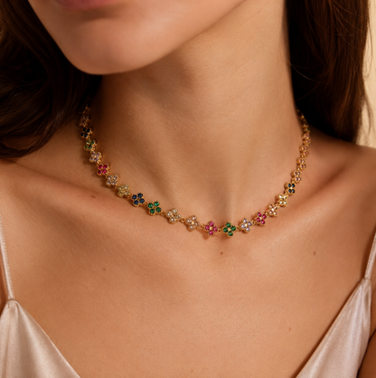 Collier " Colorful Treffle "
